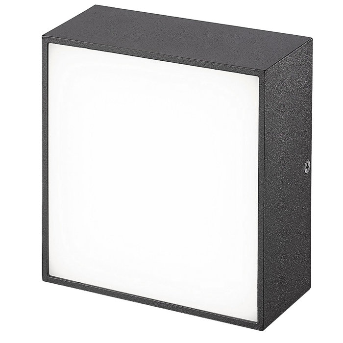 CMD Dark Grey Integrated LED Frosted Glass Outdoor Flush Mount